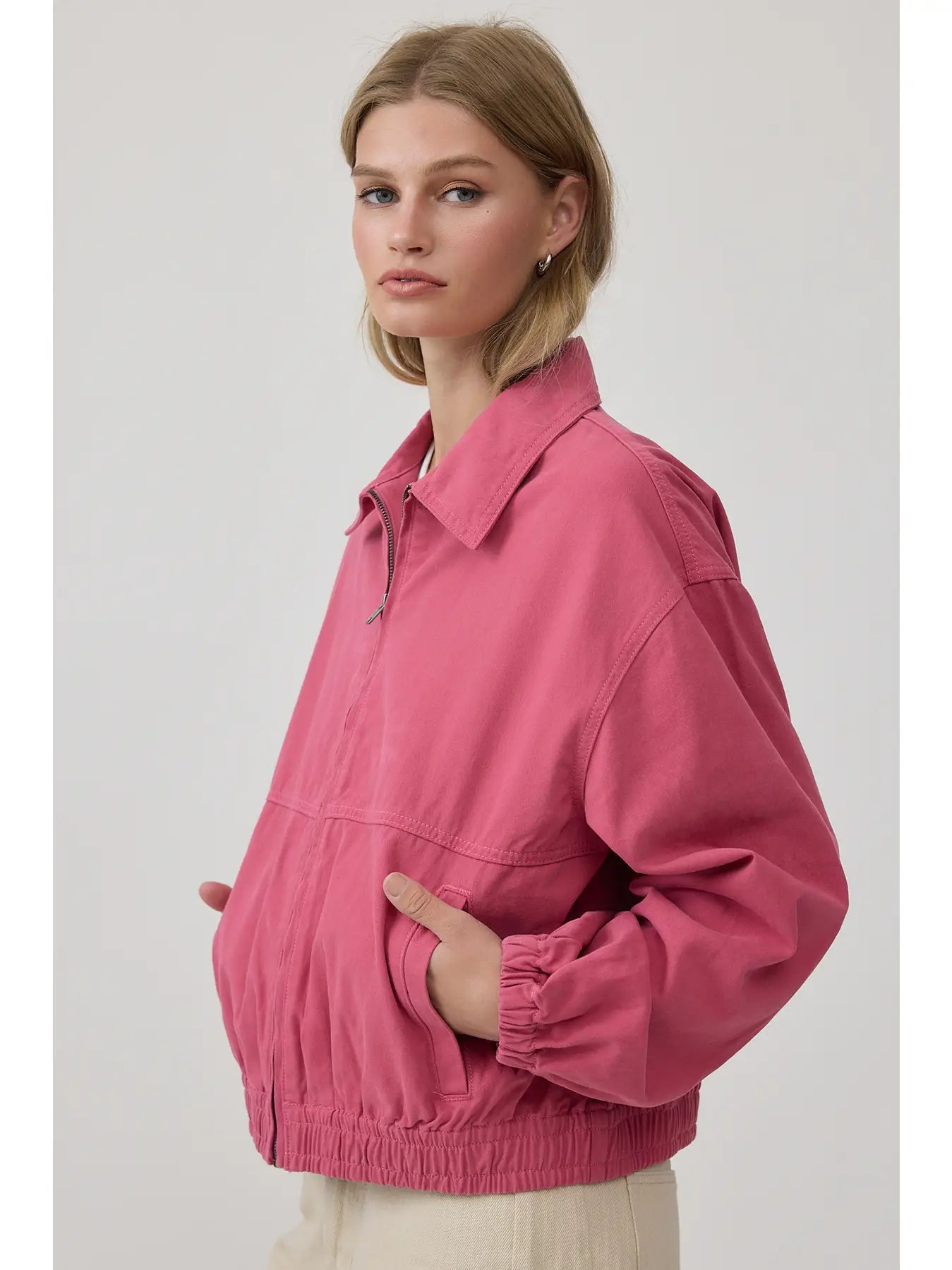 Raspberry Zip Up Jacket