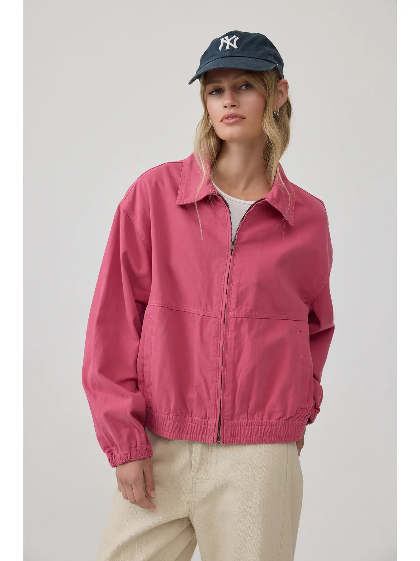 Raspberry Zip Up Jacket