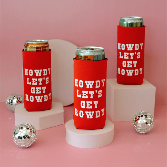 Howdy Slim Can Cooler