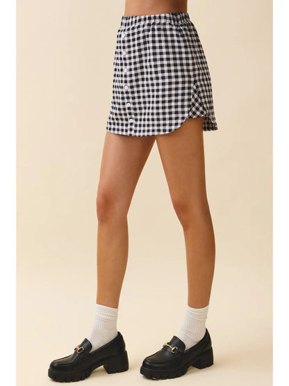Gingham Mini Skirt