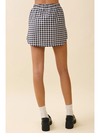 Gingham Mini Skirt