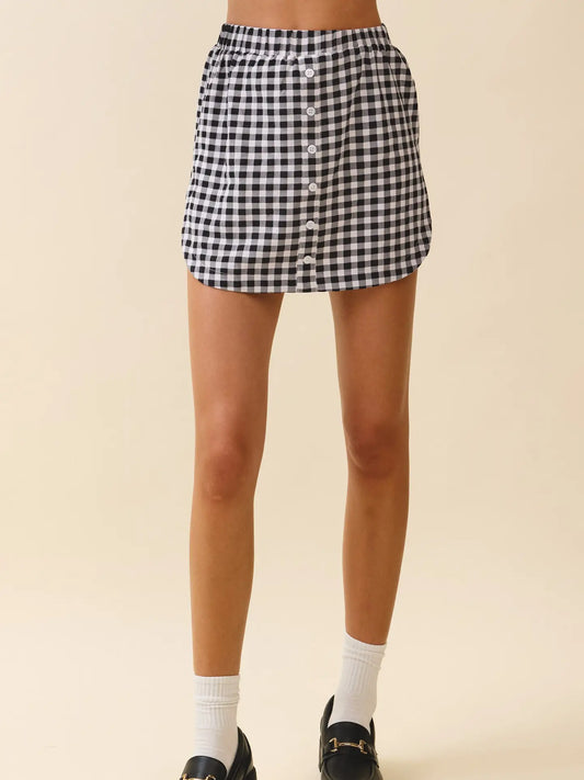 Gingham Mini Skirt