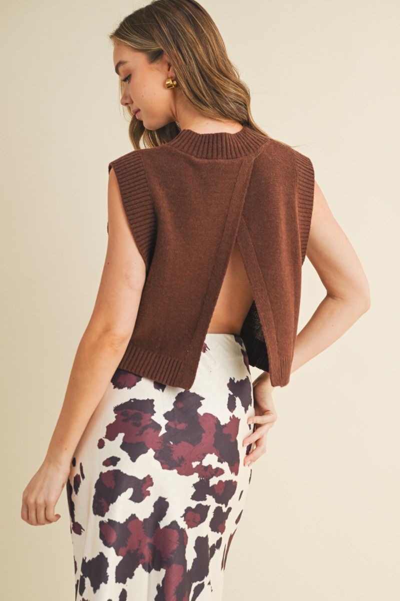 Cocoa Open Back Vest