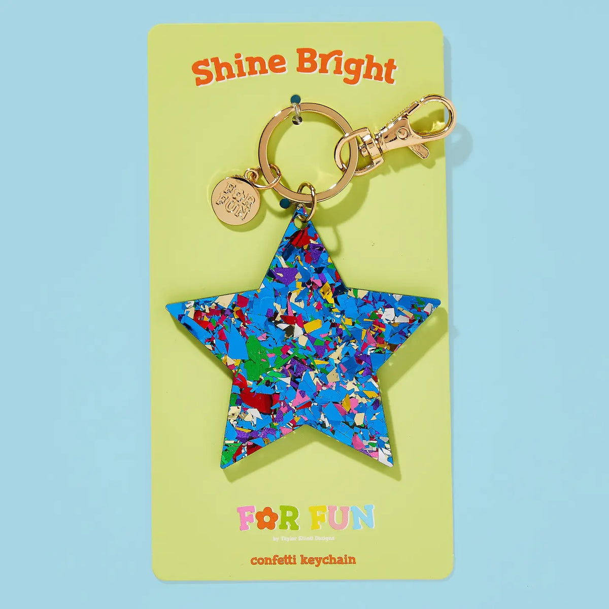 Blue Confetti Keychain